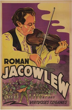 Original Roman Jacowlew Vintage poster lithograph