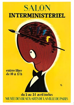 Original Salon Interministeriel, Paris Exhibition vintage poster lithograph Original Salon Interministeriel, Paris Exhibition vintage poster lithograph