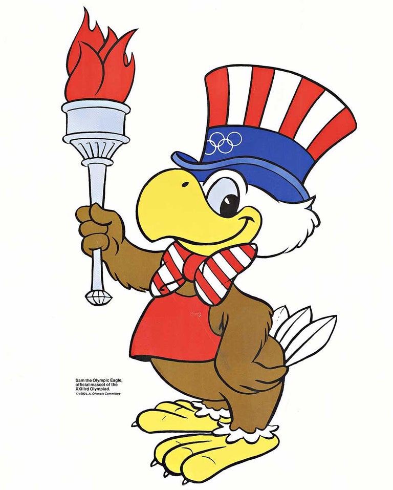 Original Sam the Olympic Eagle, XXIII Olympiad, 1984 vintage sports poster - Print by Unknown