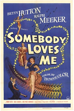 Original 'Somebody Loves Me' vintage 1952 movie poster  US 1 sheet
