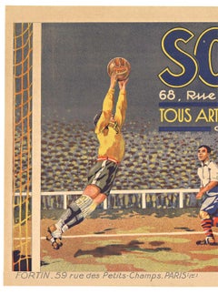 Original "Somms" tous sports vintage soccer poster