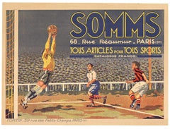 Affiche de soccer vintage d'origine « mms » tous sports