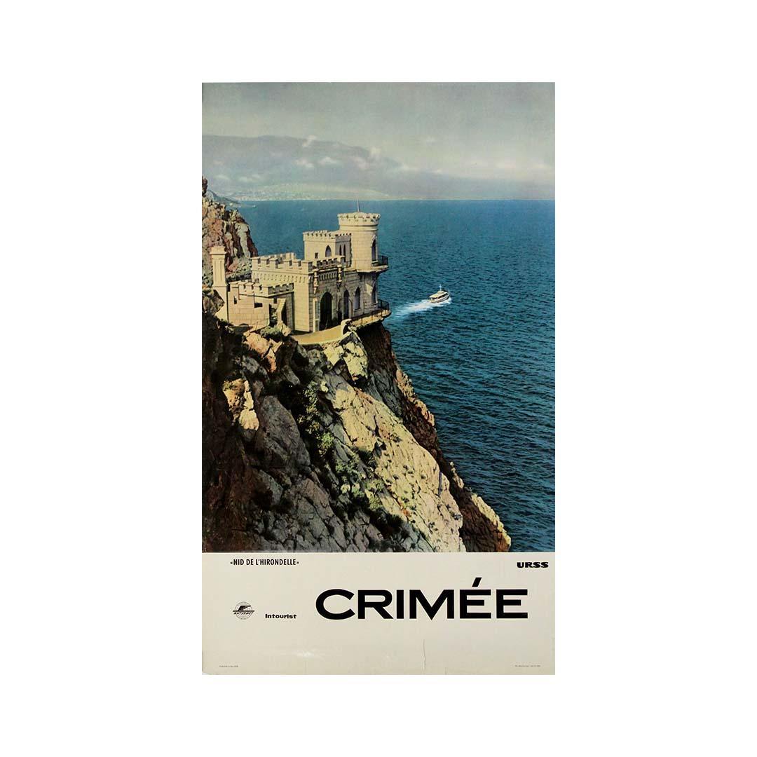 Original Soviet Intourist poster Crimea’s iconic landmarks - Swallow’s Nest - Print by Unknown