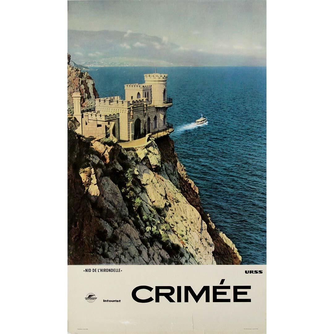 Unknown Print - Original Soviet Intourist poster Crimea’s iconic landmarks - Swallow’s Nest