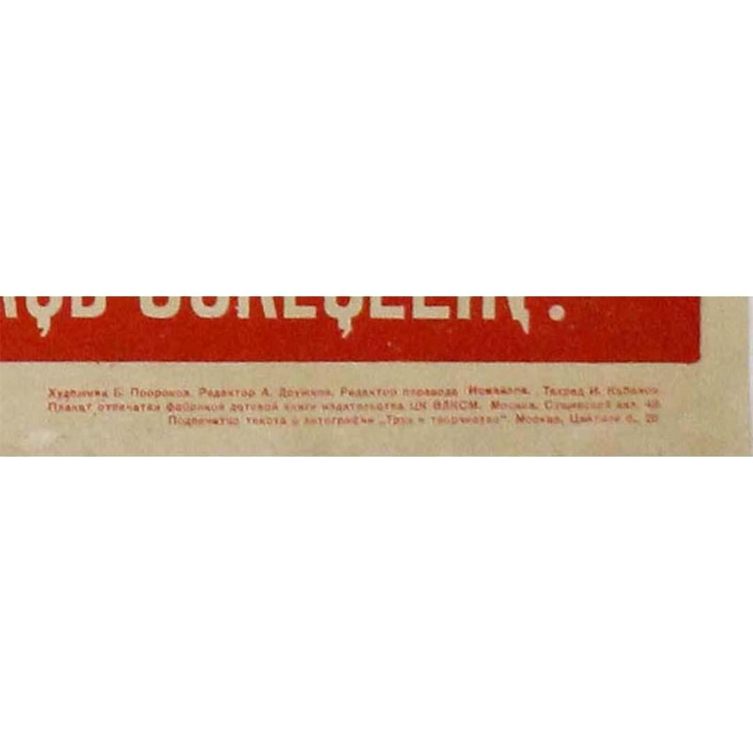 Original Soviet propaganda poster Long Live the 24th International Youth Day! For Sale 1