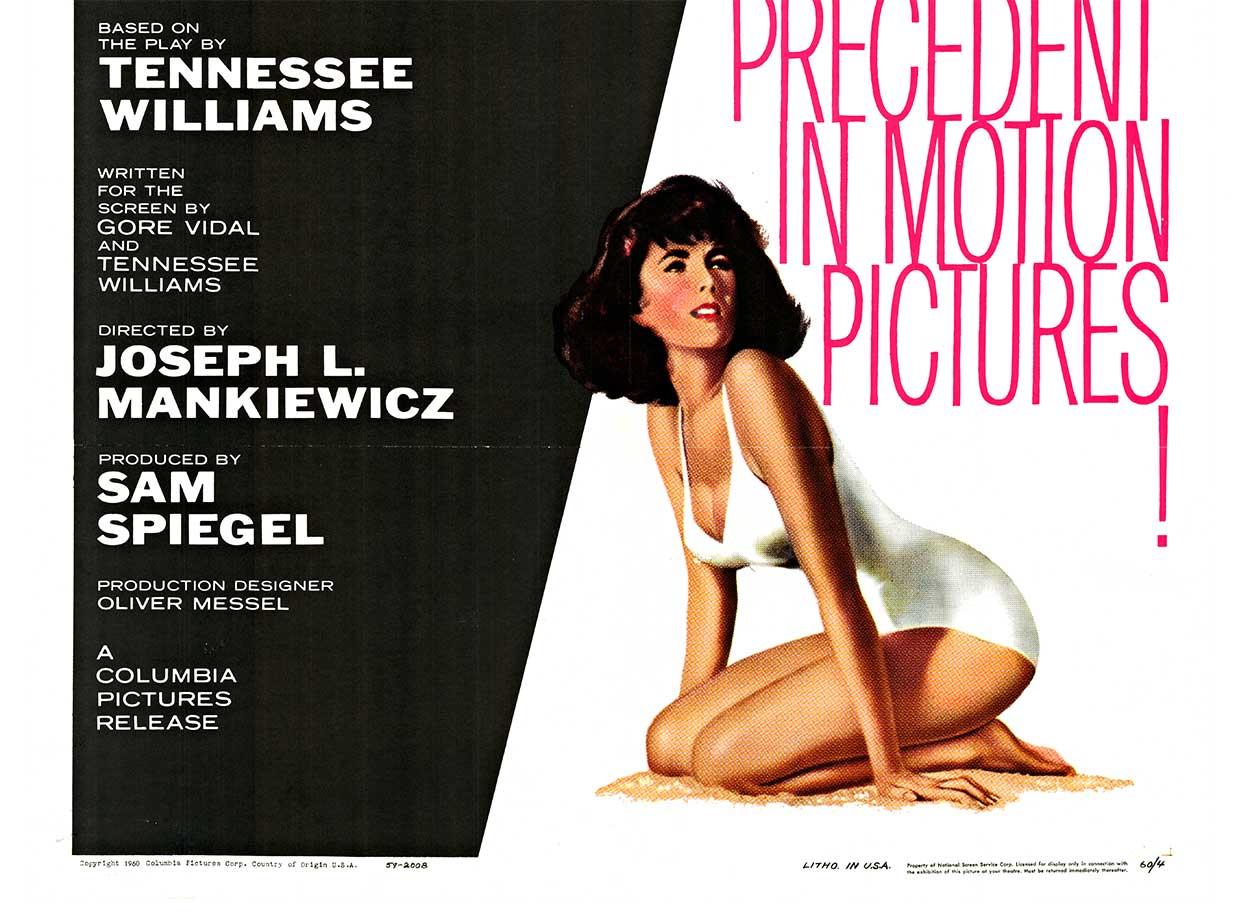 Poster originale del film d'epoca Suddenly Last Summer, Elizabeth Taylor, 1 foglio USA - Print American Modern di Unknown