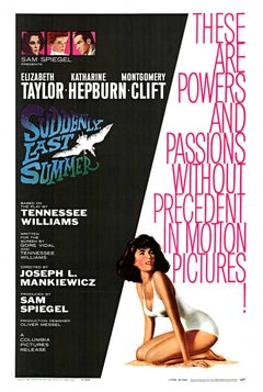 Original Suddenly Last Summer Vintage movie poster, Elizabeth Taylor, US 1-sheet