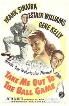 Original "Take Me Out to the Ball Game" vintage 1949 movie poster
