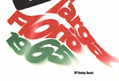 Original Targa Florio 1965 Porsche factory vintage poster, linen backed