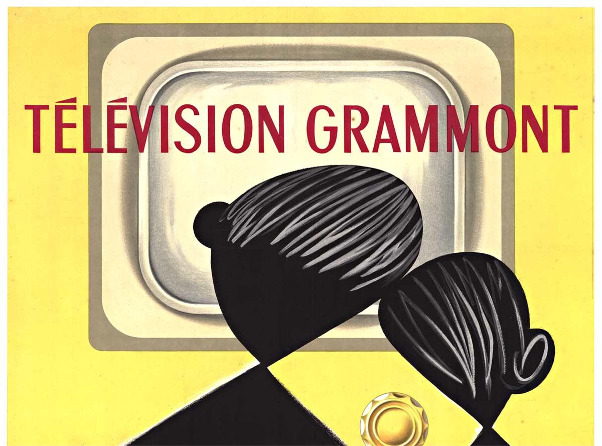 Original-Vintage-Poster „Television Grammont“ im Art déco-Stil – Print von Unknown