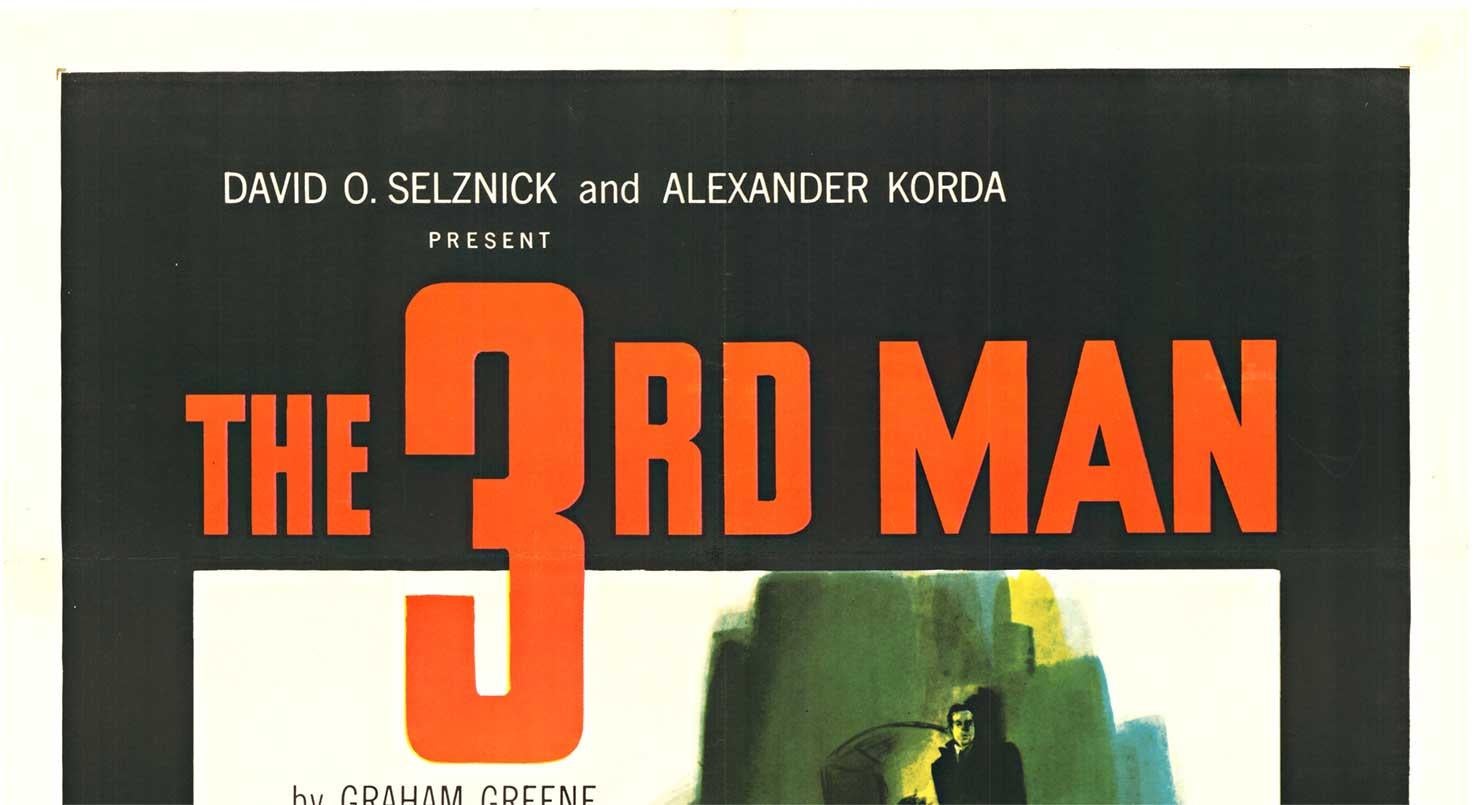 Affiche vintage originale du film The 3rd Man, 1949, première impression originale du film  - Print de Unknown