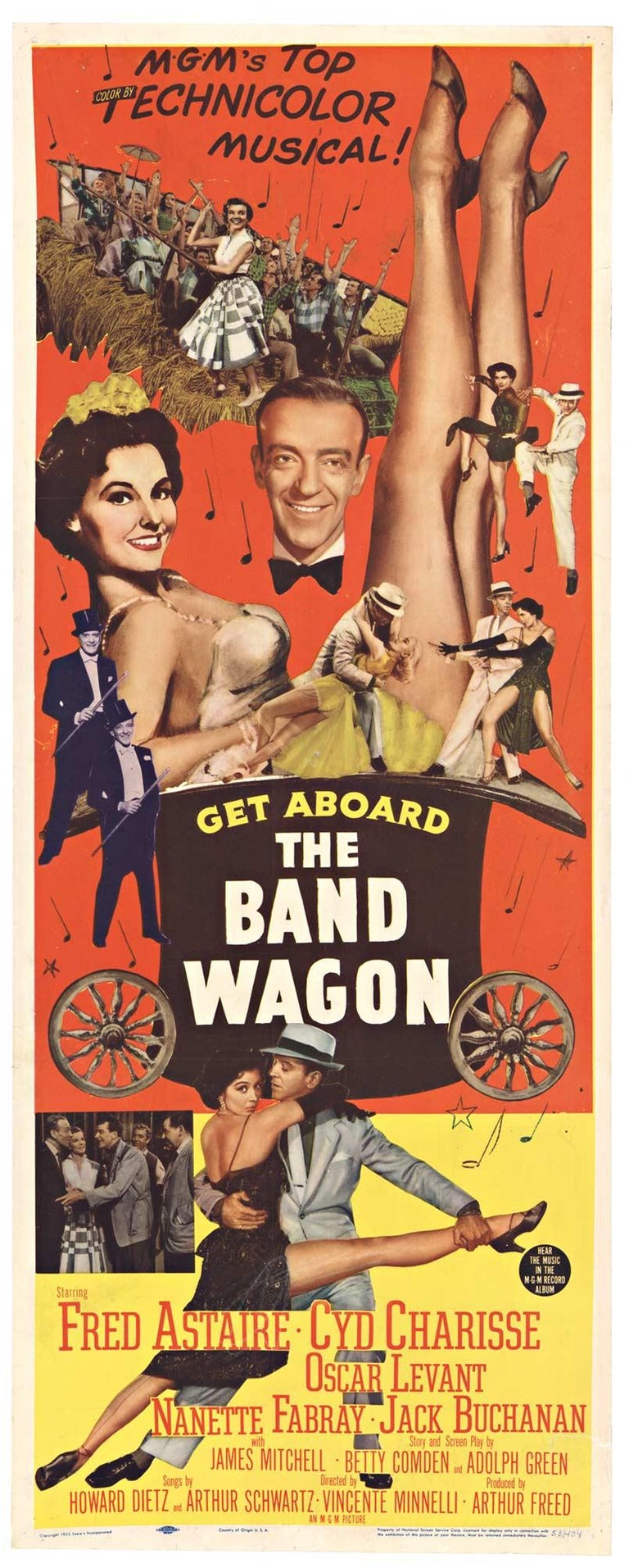 Unknown Original 'The Band Wagon' vintage movie poster insert, 1953