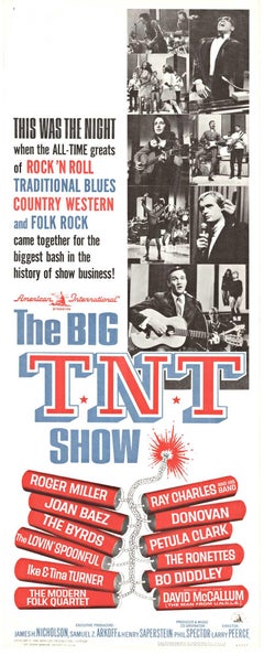 Original "The Big TNT Show" Vintage movie music poster  1966