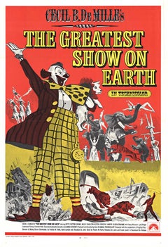 Original "The Greatest Show on Earth" 1951 vintage movie poster US 1-sheet