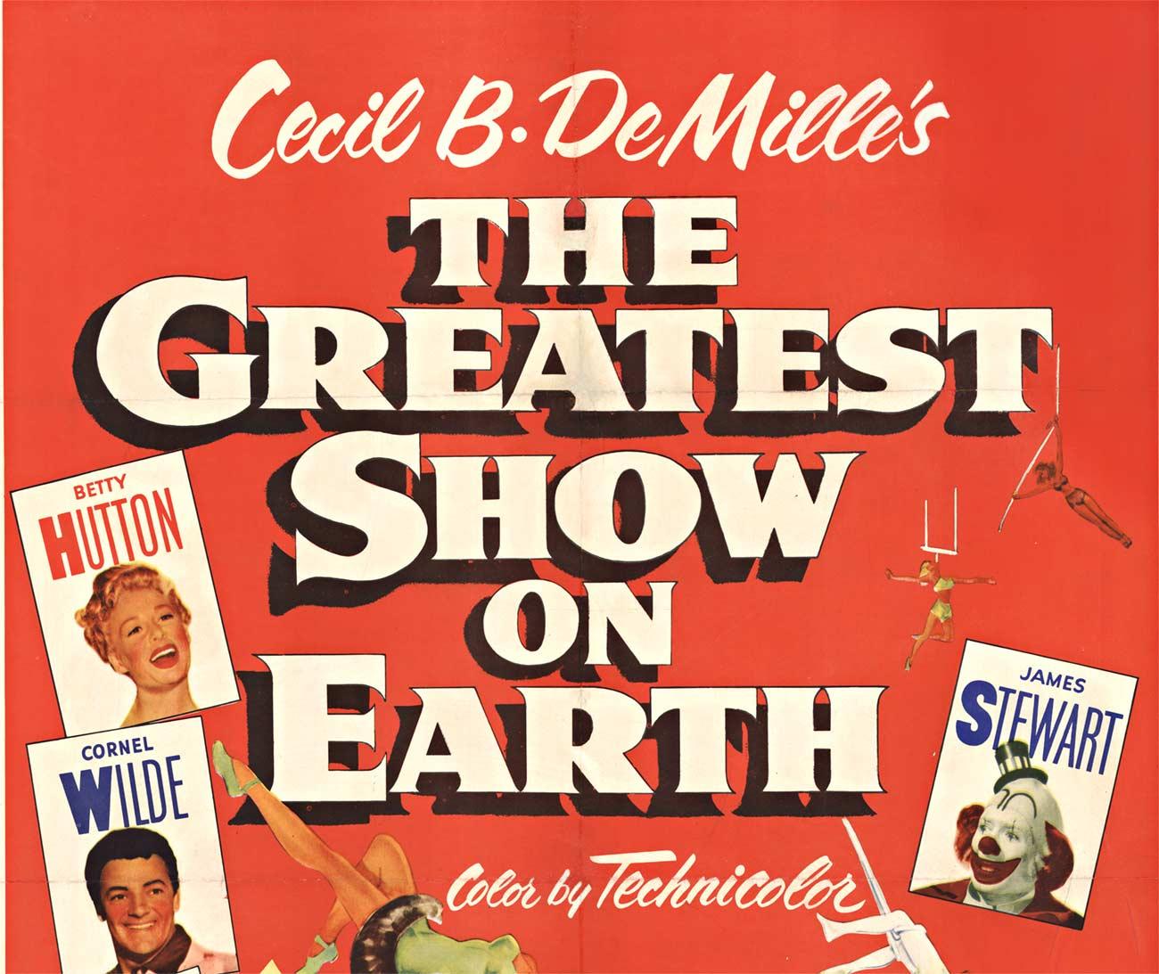 Original „The Greatest Show on Earth“ US 1 -Blatt Vintage-Filmplakat – Print von Unknown