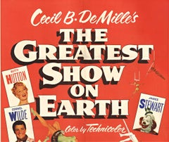 Original "The Greatest Show on Earth" US 1 -sheet vintage movie poster