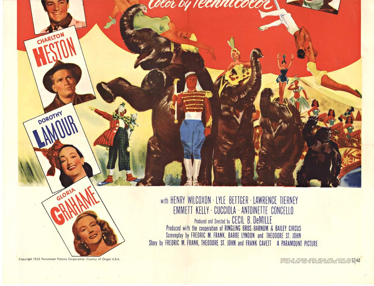 Original „The Greatest Show on Earth“ US 1 -Blatt Vintage-Filmplakat (Amerikanischer Realismus), Print, von Unknown