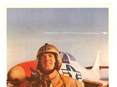 Original "The Marines Corps Builds Leaders!" vintage poster, linen backed