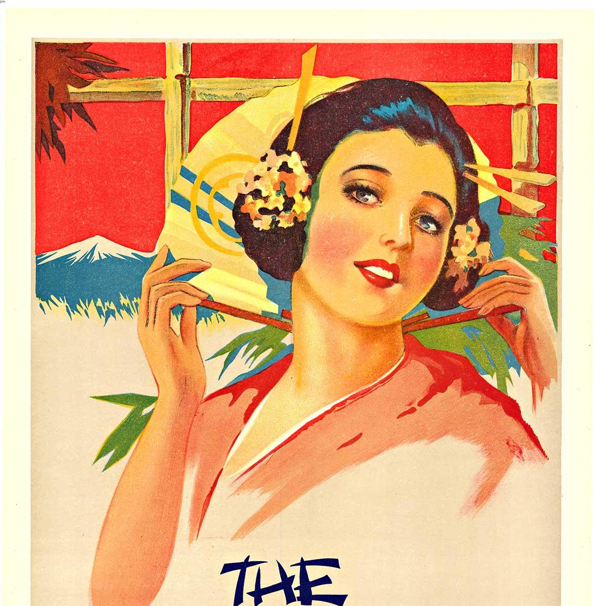 Affiche de théâtre originale « The Mikado ou, The Town of Titipu » - Print de Unknown