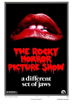 Poster cinematografico originale di The Rocky Horror Picture Show US in 1 foglio, su lino, 1975