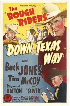 Original 'The Rough Riders'  "Down Texas Way" original 1-sheet movie poster 