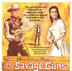 Original "The Savage Guns" vintage movie poster  NSS 62/298