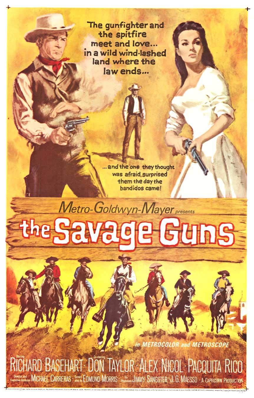 Unknown Landscape Print - Original "The Savage Guns" vintage movie poster  NSS 62/298