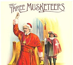 Original "The Three Musketeers" vintage lithographic theater poster