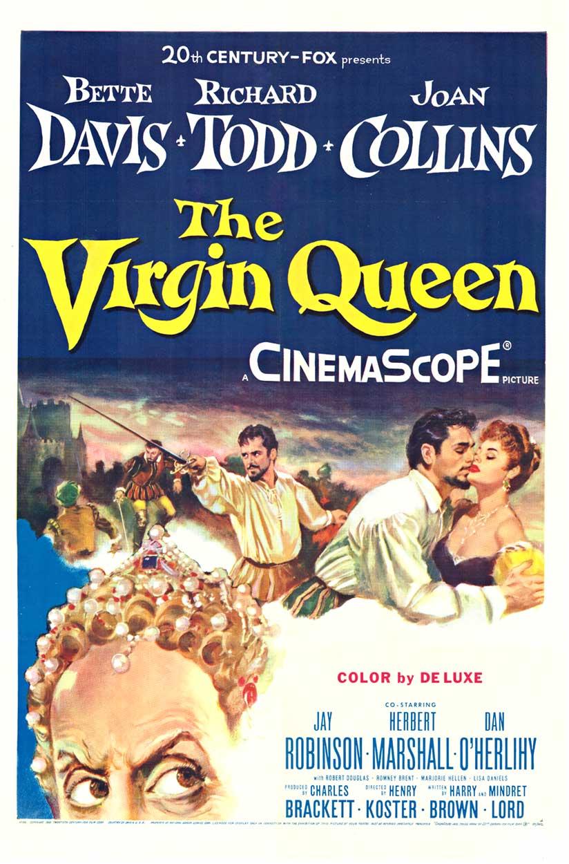 Affiche de cinéma vintage originale "The Virgin Queen" (1 feuille) US  NSS 55/302