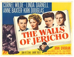 Original "The Walls of Jericho" vintage movie poster  US half sheet