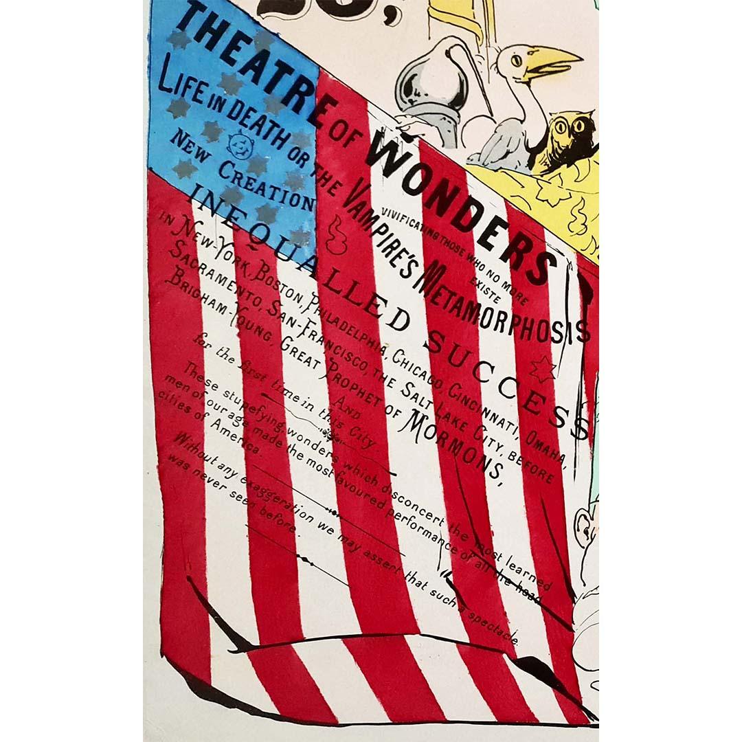 Original-Theaterplakat aus den 1900er Jahren für das Théâtre des prodiges in Paris im Angebot 1