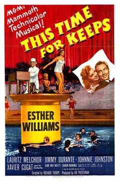 Original "This Time For Keeps" , 1947 US 1- sheet Vintage movie poster.  47/486