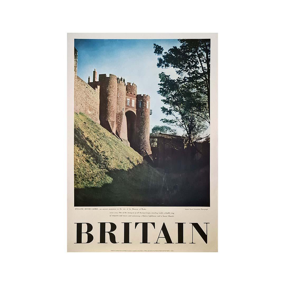 Original travel poster featuring Britain's Dover Castle For Sale 2