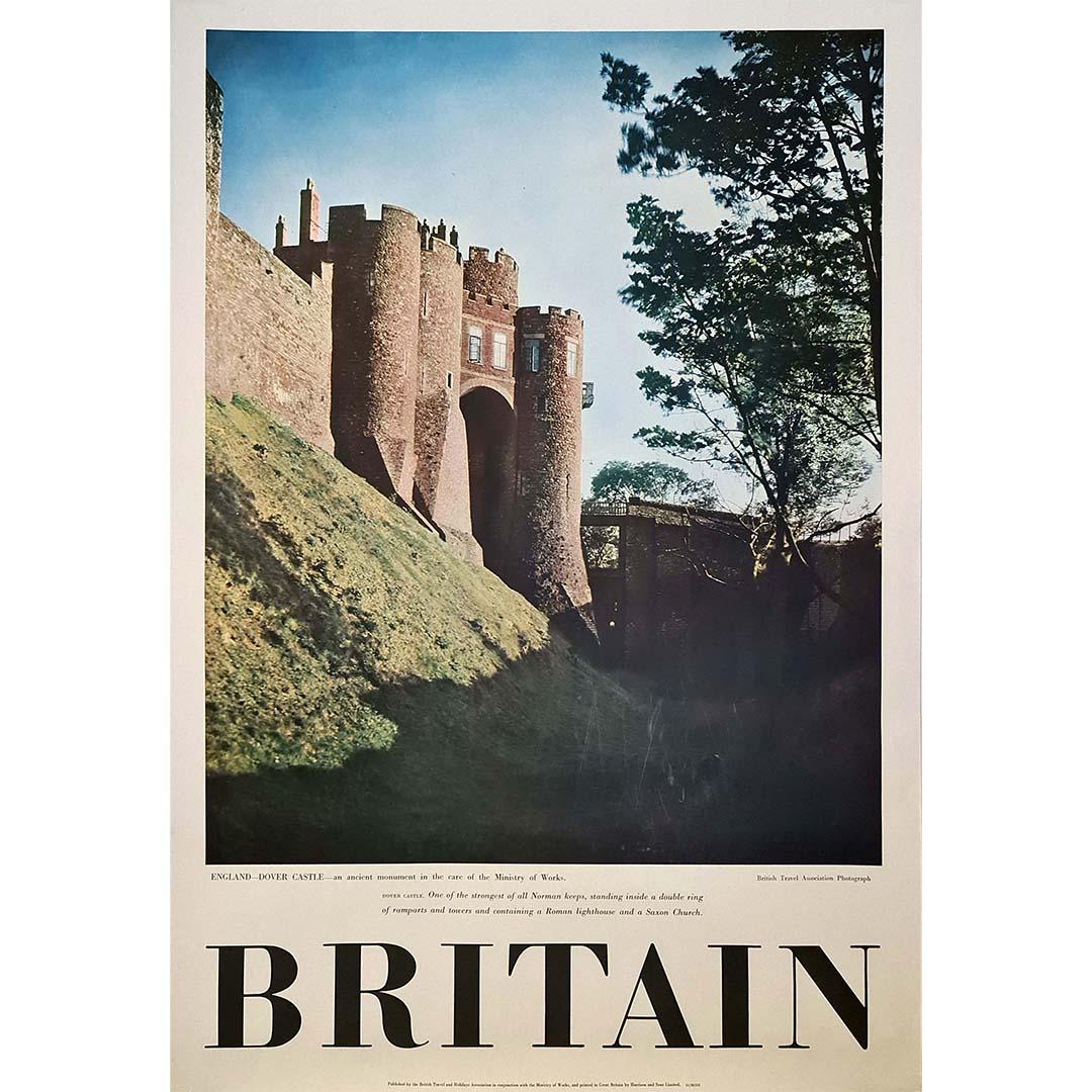 Original travel poster featuring Britain's Dover Castle - Print by Unknown