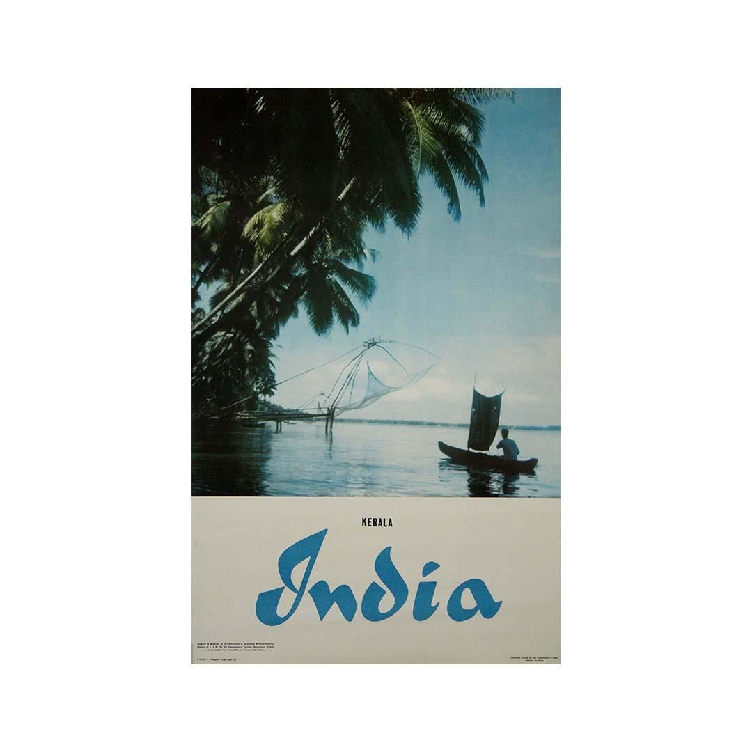 Originales Reiseplakat für Kerala, Indien, entworfen 1962 im Angebot 2