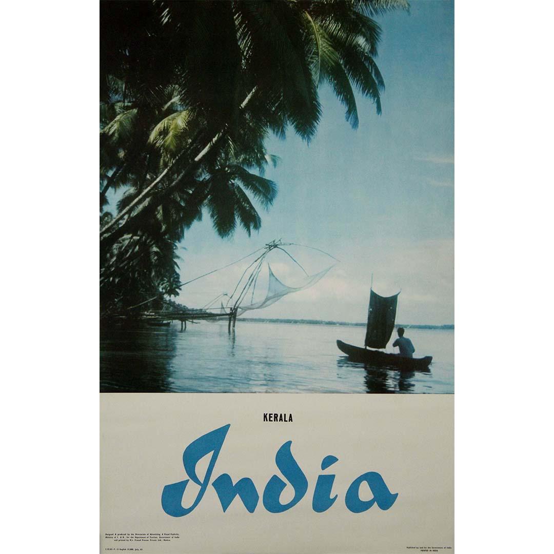Originales Reiseplakat für Kerala, Indien, entworfen 1962 – Print von Unknown