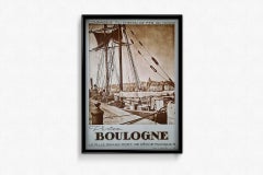 Original travel poster - Visit Boulogne, the largest French fishing port