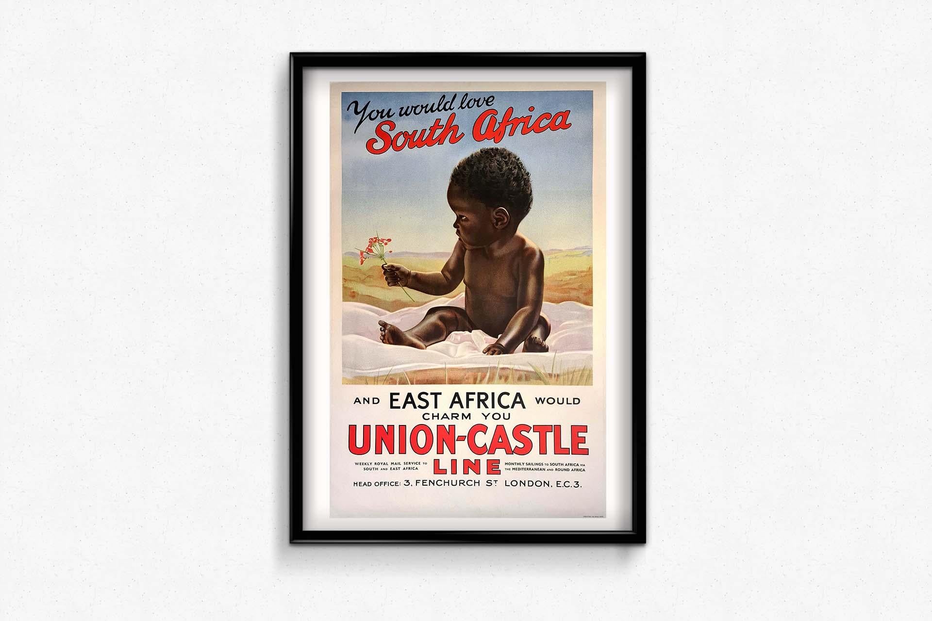 Original Union-Castle-Kreuzfahrtplakat: Sie werden Südafrika und Ostafrika lieben  im Angebot 1