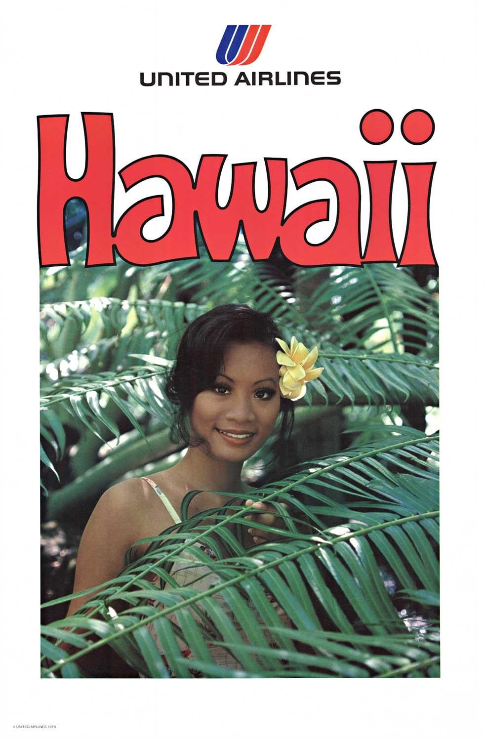 Poster di viaggio tropicale d'epoca 