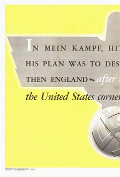 Original U.S. Military 1944 Propaganda Poster: In Mein Kampf...without a fight!