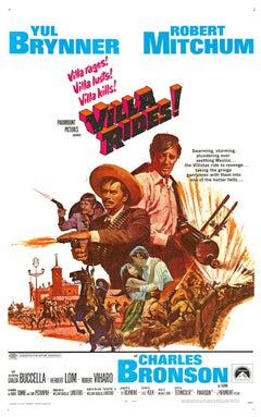 Original "Villa Rides!" Retro movie poster,  U.S. 1-sheet  NSS 68/204