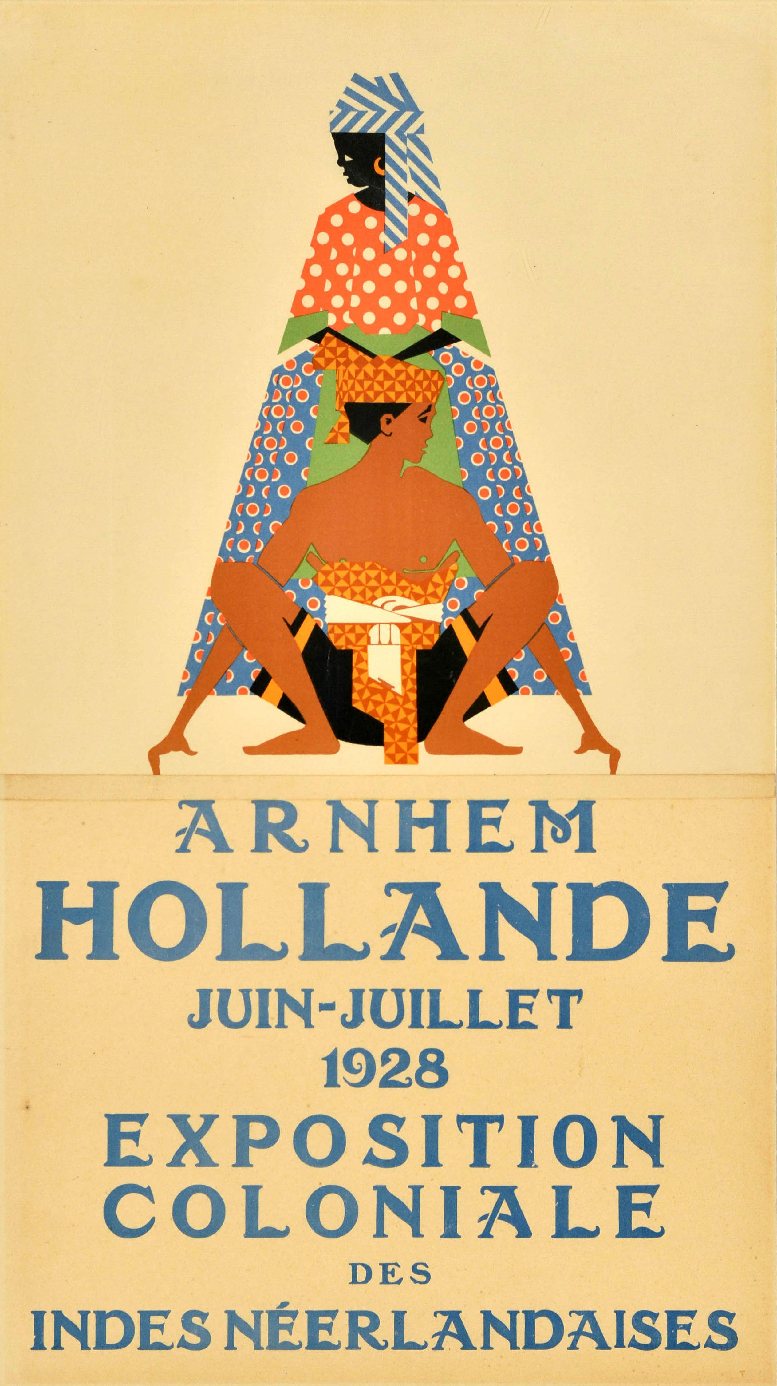 Unknown Print - Original Vintage Advertising Poster Dutch East Indies Colonial Exhibition Arnhem