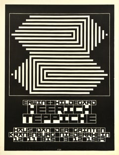 Original Vintage Advertising Poster Erwin Hildegard Heerich Carpets Design Art