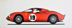 Original Retro Advertising Poster Ferrari Racing Car 250LM Sportscar Motor Art