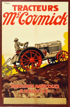 Original Vintage Advertising Poster McCormick Tractors Farm Equipment France Art