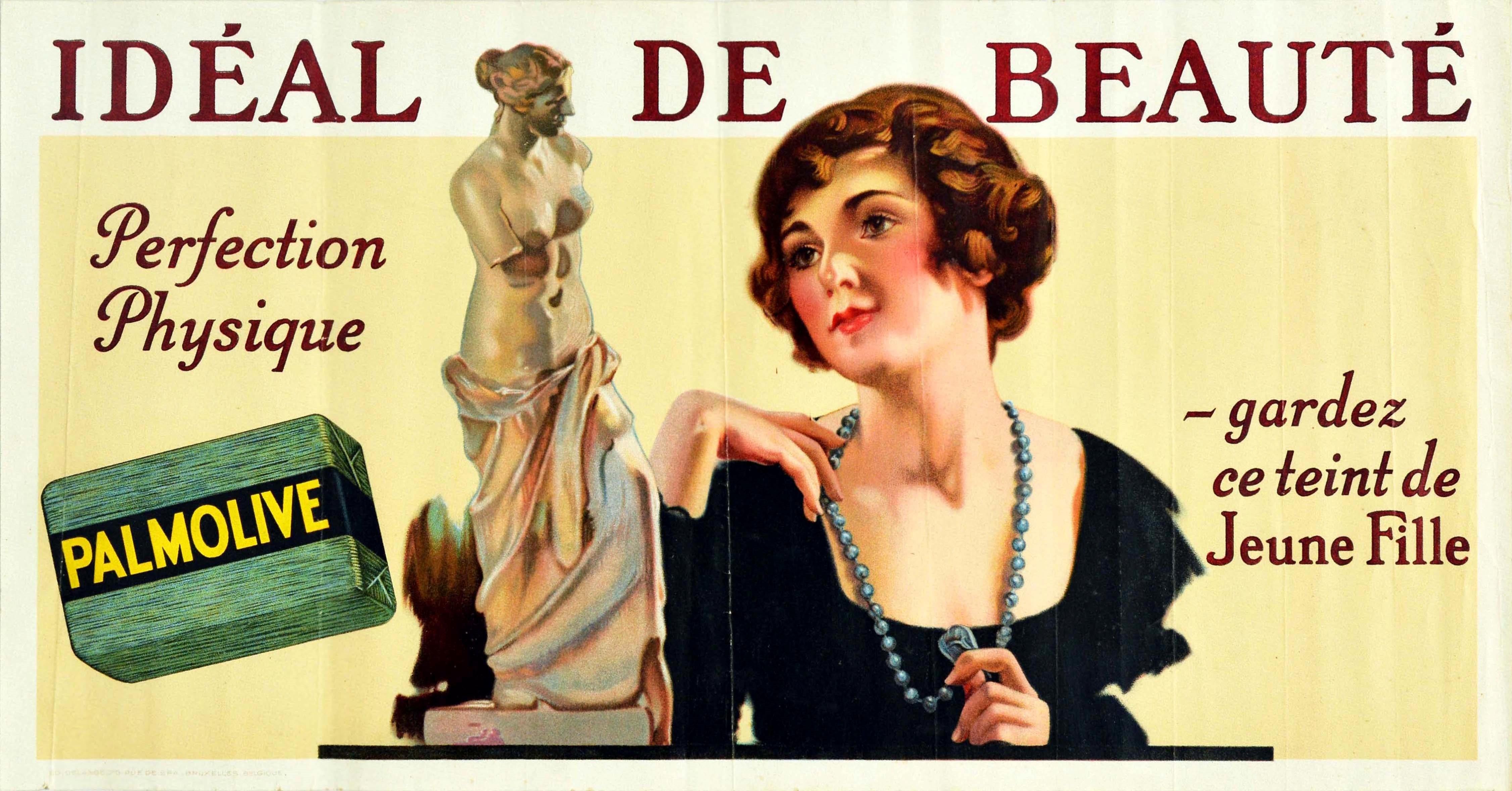 Unknown Print – Original Vintage-Werbeplakat Palmolive- Seife Ideal Beauty Aphrodite Design