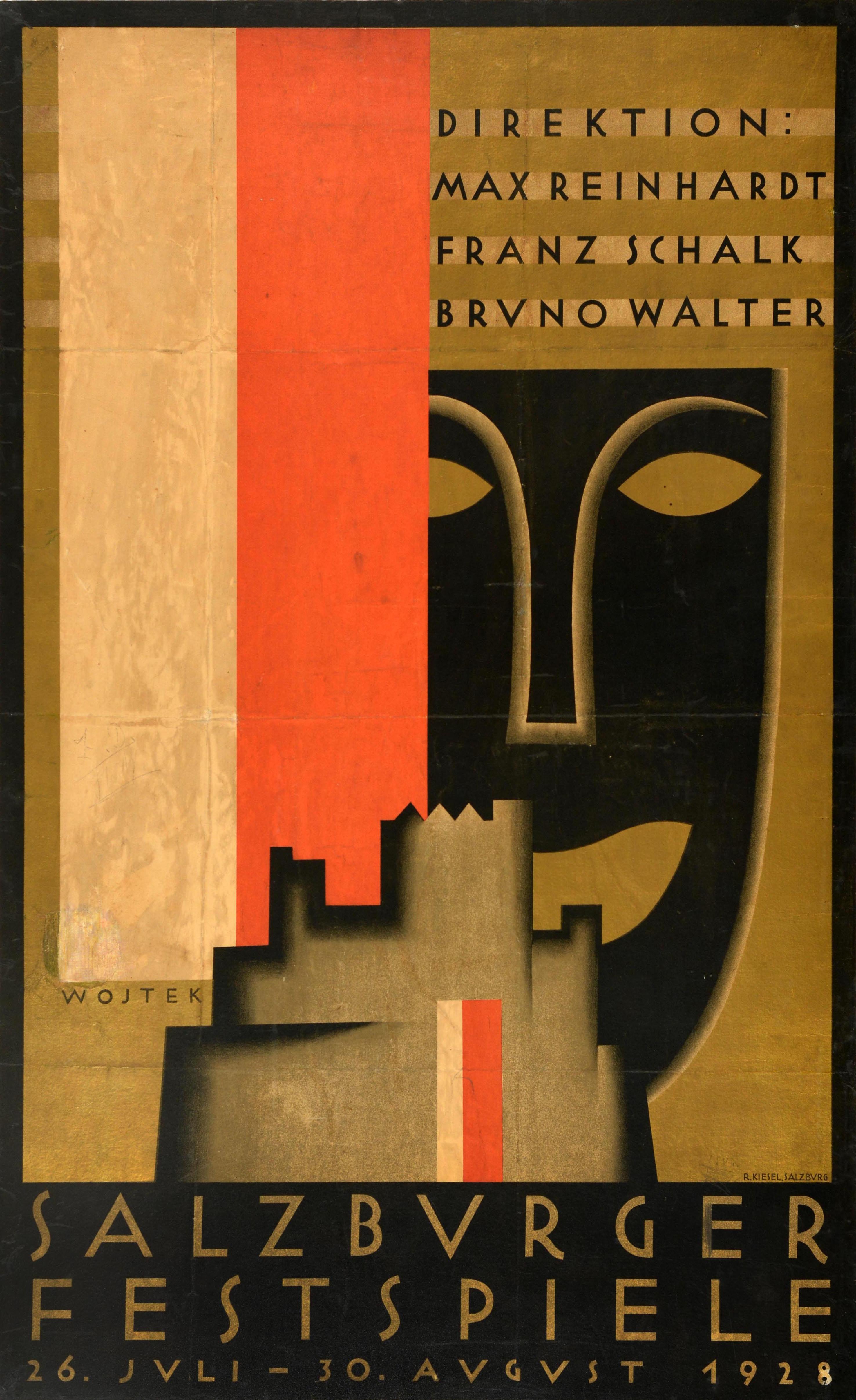 Unknown Print – Original-Vintage-Werbeplakat Salzburger Festival Salzburger Festspiele 1928