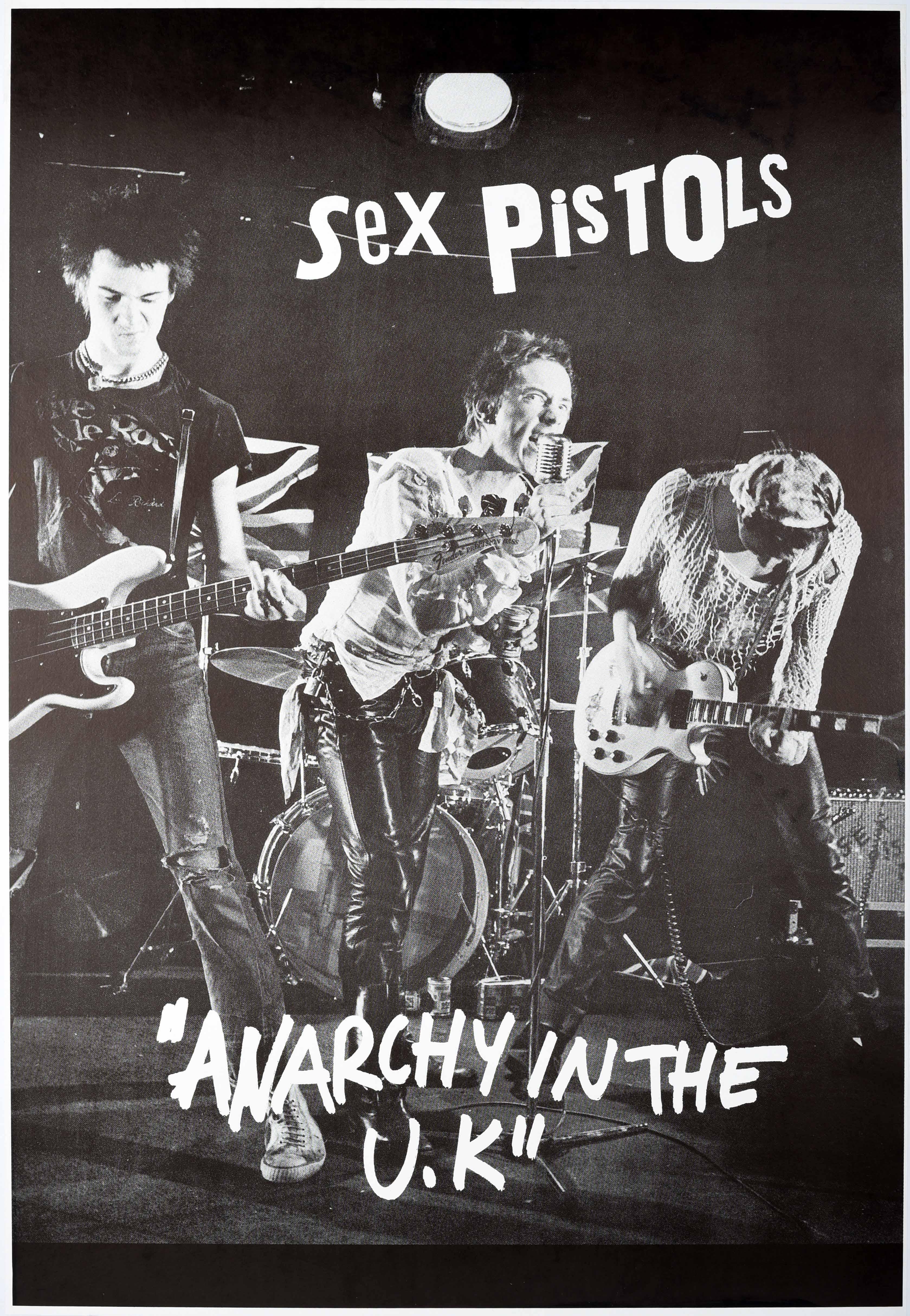 Unknown Print – Original Vintage-Werbeplakat „ Sex Pistols Anarchy In The UK“, Punk-Musikkunst
