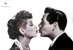Original Vintage Apple Think Different Poster Lucille Ball and Desi Arnaz I Love