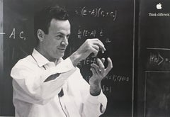 Original Vintage Apple Think Different Poster Richard Feynman Quantum Physics